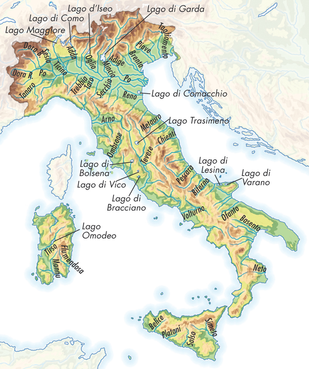 Besetzen Celsius Veraltet cartina geografica italia fiumi e laghi ...