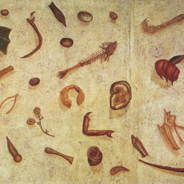 Esempio di mosaico di "pavimento non spazzato"
