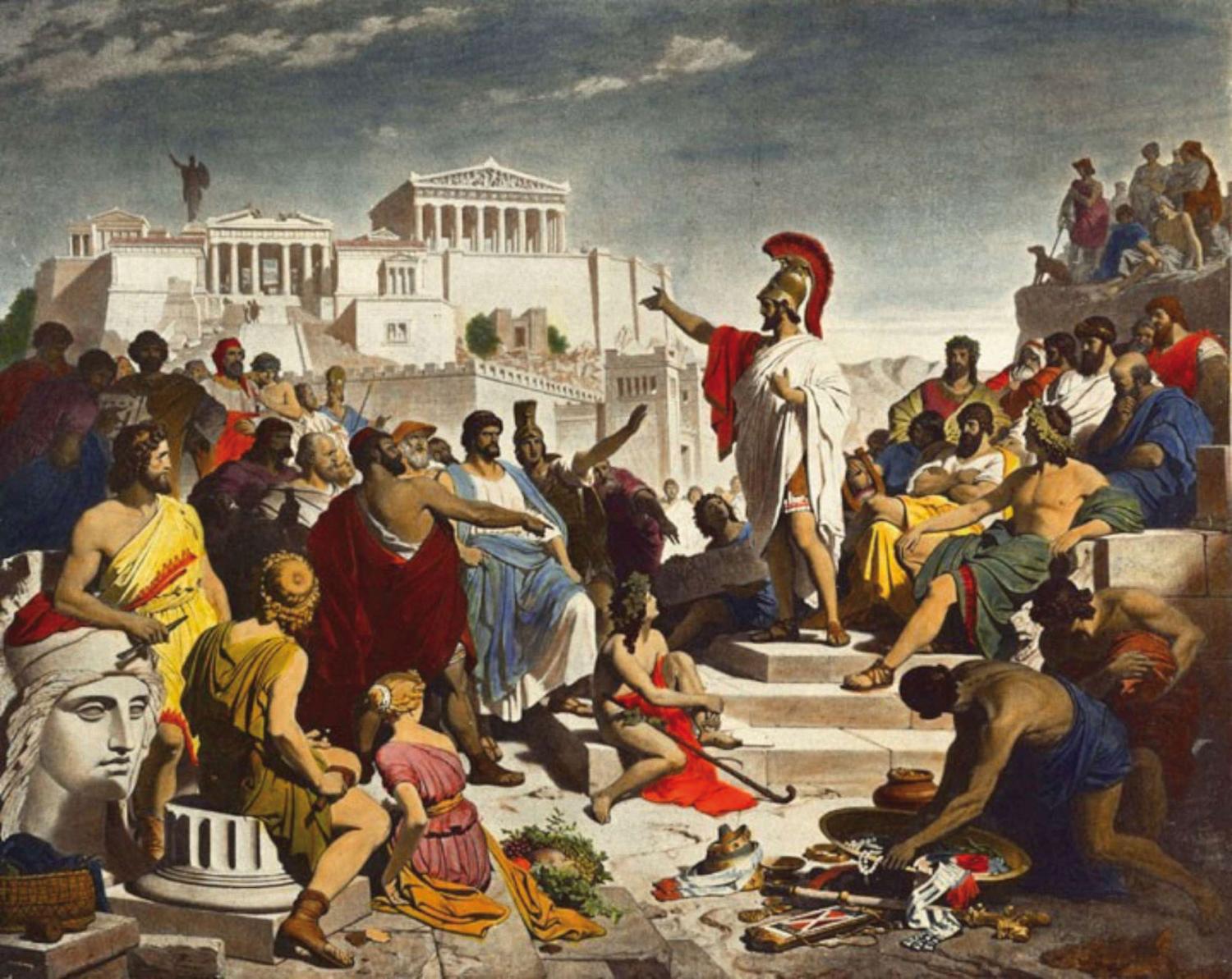 L’orazione funebre di Pericle, Philipp Foltz, 1852. 