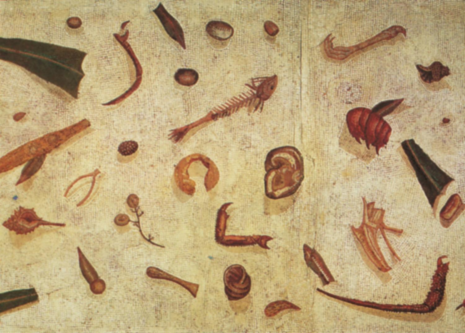Esempio di mosaico di "pavimento non spazzato"